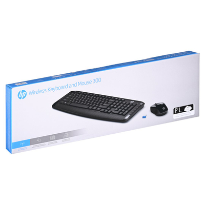 Set tastjere dhe maus HP 300, 1600 DPI, i zi