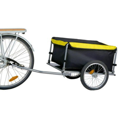 Rimorkio biçiklete Dunlop Bike Trailer, palosëse, me reflektorë, e zezë me të verdhë
