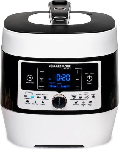 Enë gatimi me presion Rommelsbacher, 1000 W, e bardhë/zezë