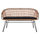 Stol metalik Allegra HM5692, wicker, 124x57x77 cm, zi bezhë