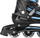 Patina inline NILS NJ19803A LED, rrota me drita, të zeza me blu