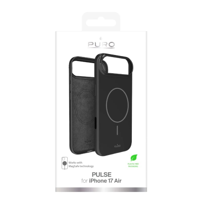 Kakëz telefoni Puro MagSafe Pulse për iPhone, e hollë, e zezë