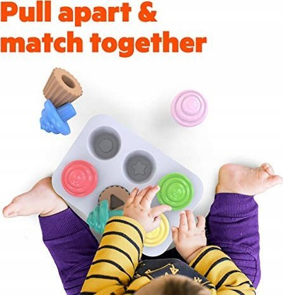 Lodër formash Sort &amp; Sweet Cupcakes, sorter formash, për foshnja 3+ muajshe, shumëngjyrëshe