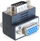 Adapter VGA Delock 65289, prizë në prizë 90°, 15 pin, i zi