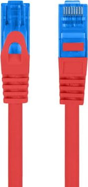 Kabllo rrjeti Lanberg Patchcord Cat.6A S/FTP, 0.5m, LSZH, e kuqe