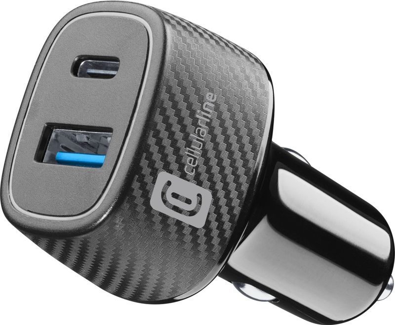 Karikues makine Cellularline Multipower Ultra, 30W, USB dhe USB C, i zi