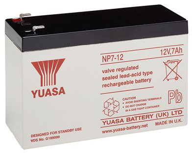 Оловна батерија Јуаса NP7-12, 12V, 7Ah, бела