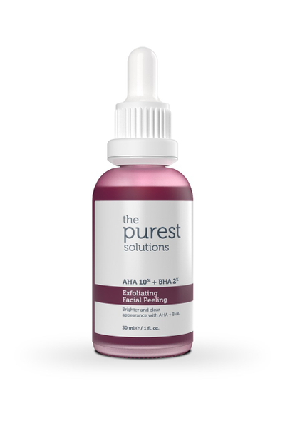 Serum eksfoliues për fytyrë The Purest Solutions AHA 10 % + BHA 2%, 30 ml
