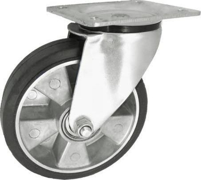 Rrotë alumini me gomë Unitec A52G, 180mm