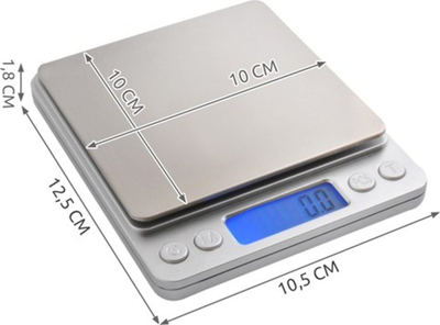 Peshore kuzhine Ruhhy 24210, digjitale 2kg, ekran LCD, argjendtë