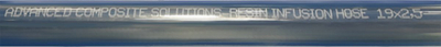 Zorrë PVC ACS për Resin Infusion, 19×2.5 mm, 50 m, e tejdukshme