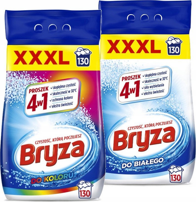 Detergjent pluhur Bryza 4in1, për rroba me ngjyra, 8.5kg