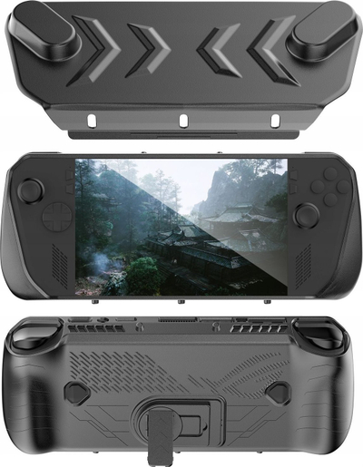 Set mbrojtës 5 në 1 JYS për konzollën Asus ROG Ally X, case, mbulesë ekrani, i zi