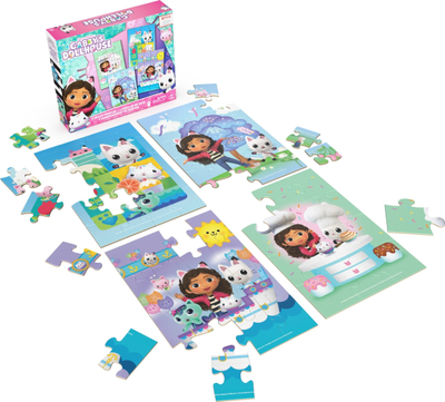 Set puzzle druri SM Games Gabby's Dollhouse, 4 copë, shumëngjyrësh
