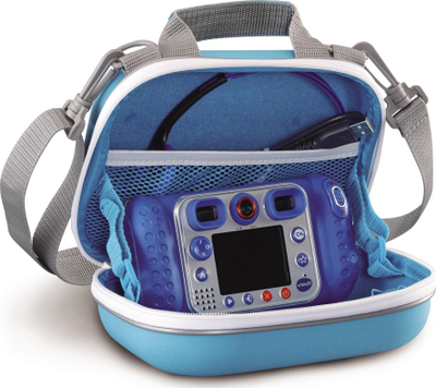 Kuti për kamerë VTech Kidizoom Carry Case, guaskë e fortë, me rrip shpatulle, blu