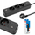 Zgjatues elektrik Montis MT185-BK-3, 3 priza, porta USB, 3m, i zi