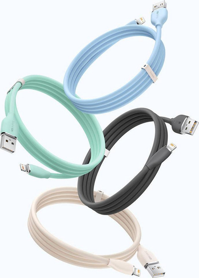 Kabllo Baseus, USB - A në Lightning, 2.4 A, 2 m, e gjelbër