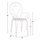 Karrige metalike Amore HM5008.12, 49x48x90 cm, e bardhë
