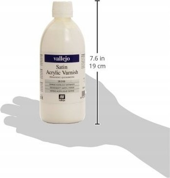Llak akrilik Vallejo Liquid Varnish Satin, 500ml, finiturë satin