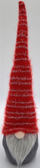 Декоративна фигура за Божиќ Saska Christmas Gnome, со долга црвена капа, LED светлечки нос