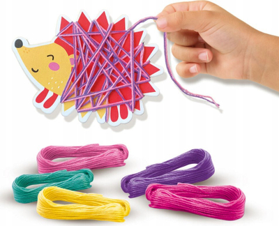 Set kreativ për kalamaj SES Creative 14024 Yarn Wrap Animals, punime me dorë, shumëngjyrësh