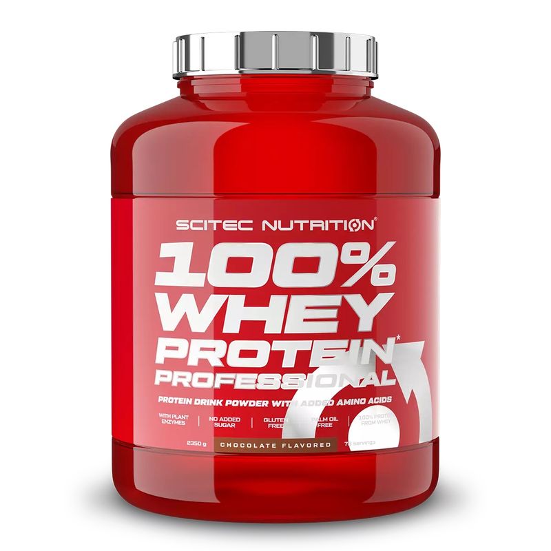 Proteinë Scitec Nutrition 100% Whey Protein Professional, chocolate, 2.3kg