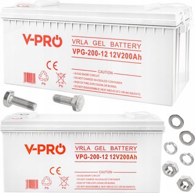 Bateri me xhel Volt Polska Vpro Solar 12V 220Ah, për sisteme diellore