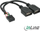 Kabllo USB InLine 33440M, 2x USB 2.0 A femër, lidhje e brendshme, e zezë
