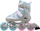 Rola inline Nils Adjustable L, nr 39-42, rrota PU 82A, gri me rozë