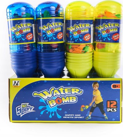 Set lodrash me ujë Midex Water Pranksters, 12 copë, shumëngjyrëshe