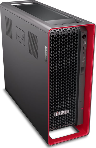 Workstation Lenovo ThinkStation P8 Tower, Ryzen Threadripper PRO 7975WX, kornizë e kuqe, i zi