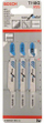 Set tehesh sharrë shabllone Bosch T118 G, prerje metal, 3 copë