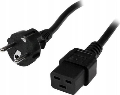 Kabllo rryme Manhattan IEC320 Schuko në C19, 16A, 2.5m, e zezë
