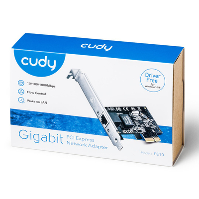 Kartë rrjeti Cudy PE10, PCI Express, 1000 Mbit/s, e zezë