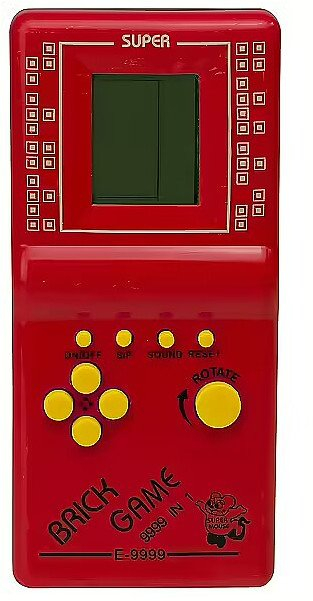 Konzolë portative RoGer Electronic Game Tetris, lojëra klasike, e kuqe
