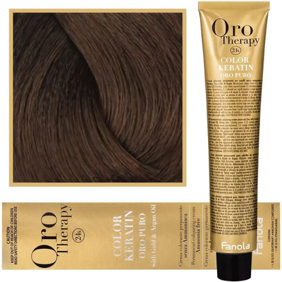 Bojë flokësh Fanola Oro Therapy Color Keratin Oro Pure, pa amoniak, me vaj argani