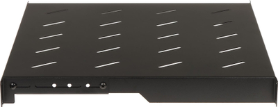 Raft i rregullueshëm RACK P19R 19", 450mm, metalik, i zi