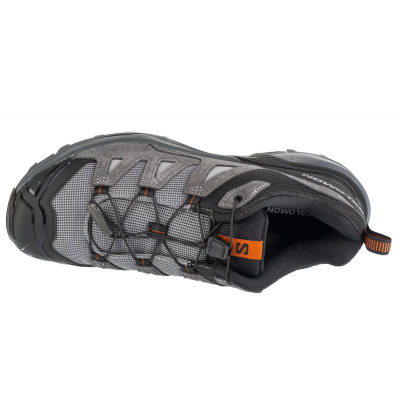 Планинарски обувки Salomon X Ultra 360 Leather, нубук кожа, ѓон Contagrip, темно сива