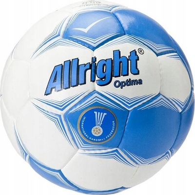Top hendbolli Allright Optima I Junior, për fëmijë, IHF Approved, bardh e kaltër