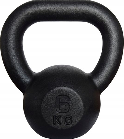 Peshë për ushtrime Tiguar TI-KB0006RAW, 6 kg, e zezë