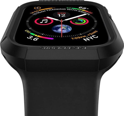 Këllëf Rugged Armour për Apple Watch Seria 4, 44mm, i zi