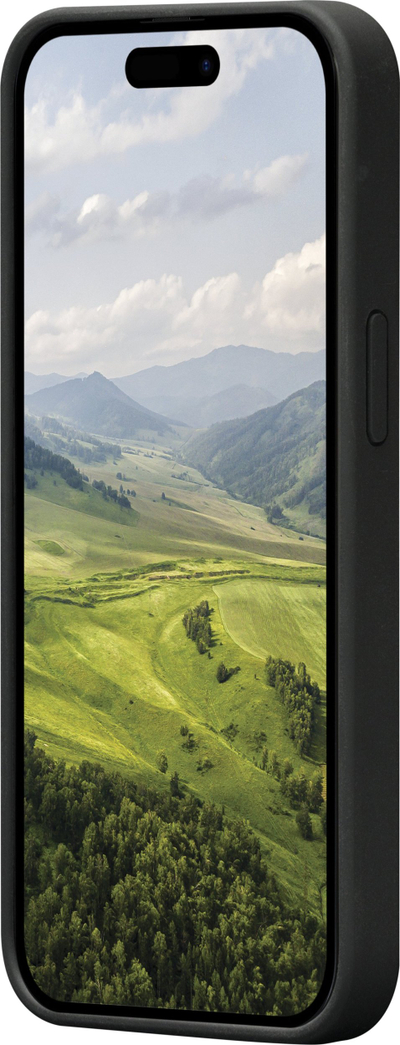 Mbulesë telefoni Dbramante1928 Monaco për iPhone 15 Pro, silikoni i ricikluar, MagSafe, e zezë