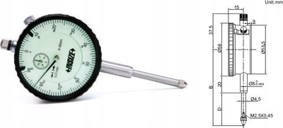 Dial indikator INSIZE 2310-30FA, diapazon 30mm, rezolucion 0.01mm, i zi