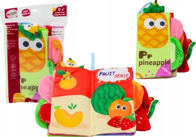 Libër lodër prej cope Fruit Serie, sensory, për foshnja, shumëngjyrësh