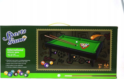 Маса билјард играчка Adar Billard 578517, 47.5×28 cm, за деца 3+, зелена