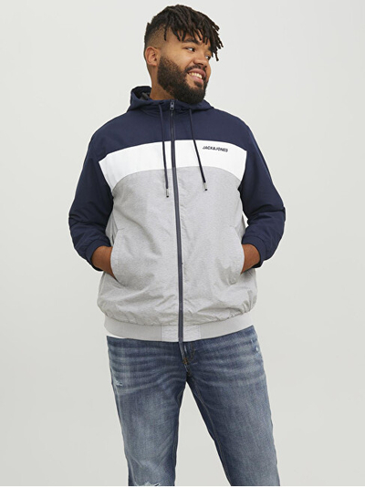 Xhaketë për meshkuj Jack&Jones PLUS, e hirtë/kaltër