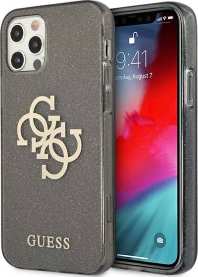 Мобилен футроло Guess GUHCP12LPCUGL4GBK, за iPhone 12 Pro Max 6.7\", Glitter 4G Big Logo, црна