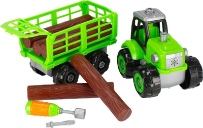 Loje traktor MEGA CREATIVE 482971, me rimorkio, me vegla montimi, jeshil