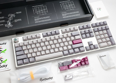 Tastjer Ducky One 3 Mist Grey, Cherry MX Silent Red, RGB, gri