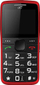 Telefoni Maxcom MOB20, 900mAh, microSD, i kuq e zi